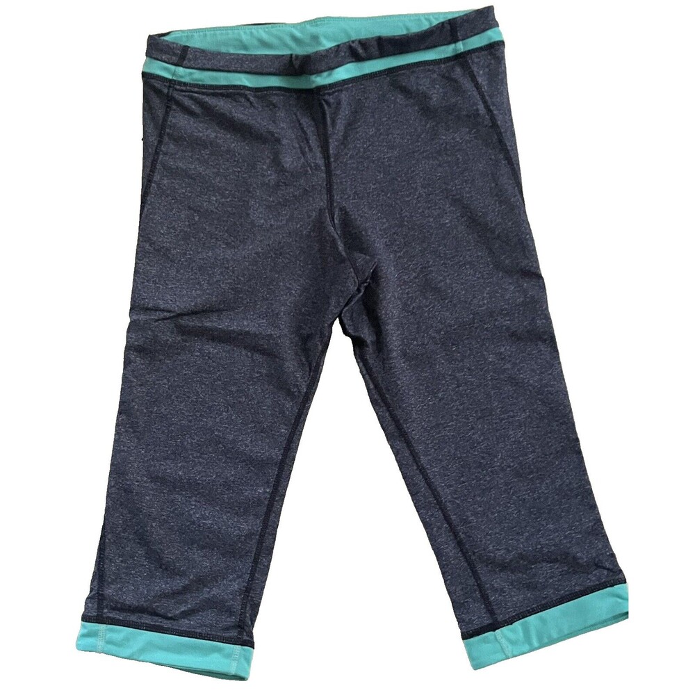 Gap Fit Leggings Capri Pants Gray Green Stretch Yoga Activewear Women Size Small